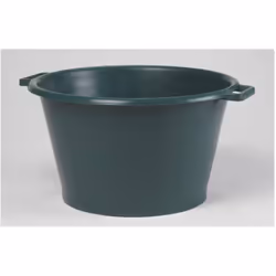 Description générale Baquet rond EDA en plastique de couleur verte, idéal pour l'entretien de jardin et d'autres usages extér ...