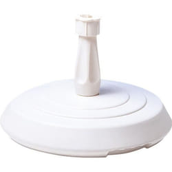 Pied de parasol béton rond - EDA PLASTIQUE - Blanc - 14kg - Ø18 à 33cm