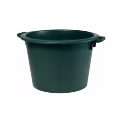 Description générale Baquet rond en plastique de couleur verte, idéal pour l'entretien de jardin et d'une capacité de 110 lit ...