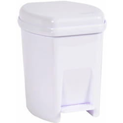 EDA - Poubelle plastique 6 l blanc