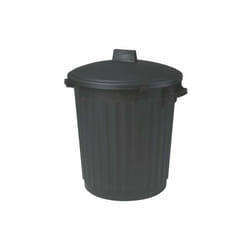 EDA - Poubelle d'immeuble noire 80 litres avec Couvercle