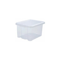 EDA - Bac de rangement avec couvercle 18 l 38,3 x 31 x 22,2 naturel