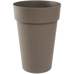 EDA - pot de fleurs haut ''toscane'' ''zen'' 67L taupe ø 460 mm plastiques