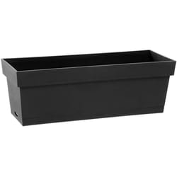 Jardinière Toscane + plateau clipsé 50 x 18 x 16,7 cm - Gris Anthracite EDA