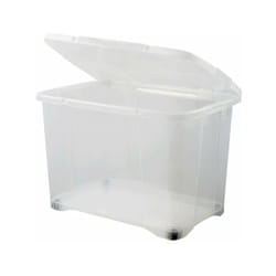 EDA - Coffre clip box 60l av couv et roulettes ref 10817 naturel