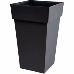 Pot de fleur carré Toscane 39 x H.65 cm - Anthracite - Eda