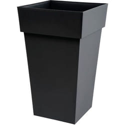 Pot de fleur carré Toscane 39 x H.65 cm - Anthracite - Eda