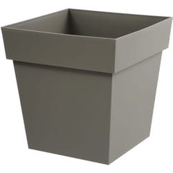 EDA - Pot de fleur carré Toscane 39 x H.39 cm - Taupe