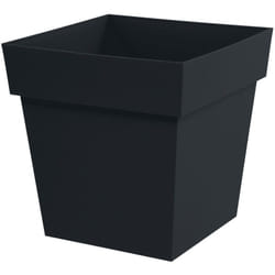EDA - Pot de fleur carré Toscane 39 x H.39 cm - Anthracite