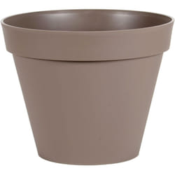 EDA - Pot de fleur Toscane pop Ø25x20,6cm rond 6L - Taupe