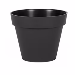Présentation Pot de fleur intérieur ou extérieur en polyéthylène.Couleur Gris anthracite De marque EDA Plastiques, ce pot est ...