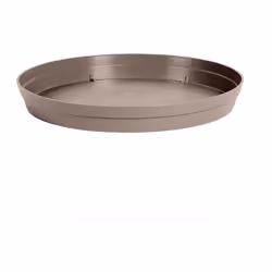 Présentation Soucoupe pour pot de fleur rond Toscane 20 centimètres. Matière : Polypropylène Dimensions : Ø15cm pour pot de Ø ...
