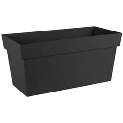 Jardinière muret Toscane à roulettes 79 x 35 x 39cm 74L - Gris anthracite