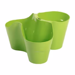 Présentation 3 pots plastiques permettant la culture de 3 herbes aromatiques différentes Empilable/Superposable - Logement po ...