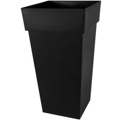 EDA - Pot de fleur carré Toscane 43 x H.80 cm - Anthracite