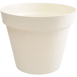 EDA - Pot de fleur Toscane pop Ø25x20,6 cm rond 6L - Blanc