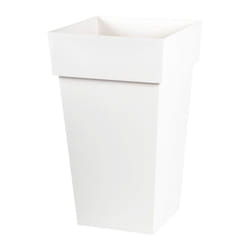 EDA - pot toscane haut carré 39CM - contenance 62L - blanc pot blanc carre 65 cm