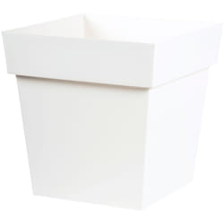 EDA - Pot de fleur carré Toscane 39 x H.39 cm - Blanc