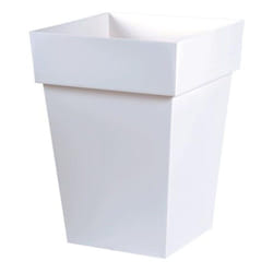 Pot de fleur Toscane POP 39 x 39 x 53 cm carré - 51 litres - blanc - EDA