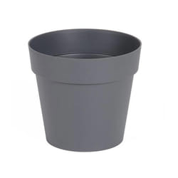 EDA - Pot de fleur Toscane Ø15 x 13,6 cm rond - 1,6 litres - gris anthracite