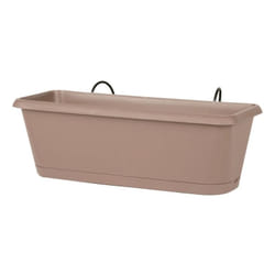 Jardinière chorus Taupe, 30 x 12 x 11,4 cm, 2,6 l + Support invisible EDA