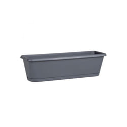 Jardinière CHORUS Gris anthracite, 39,8 x 18,8 x 16,1 cm, 7,5 L - EDA