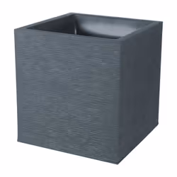 Jardinière carrée Graphit 39,5 x 39,5 x 43,5 cm - 35 L - Gris anthracite - Eda