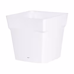 Présentation Pot de fleur avec soucoupe intérieur ou extérieur en polyéthylène.Couleur Blanc De marque EDA Plastiques, ce pot ...