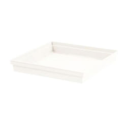 Soucoupe 26,7 x 26,7 x 3,8 cm pour pot 22L Toscane - Blanc