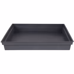 Soucoupe Plastique L.26.7 X L.26.7 X H.3.8 Cm Anthracite
