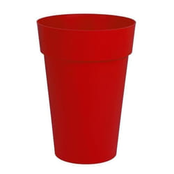 Pot de fleur rond Toscane Ø 46 x H.65 cm - Rouge rubis - Eda