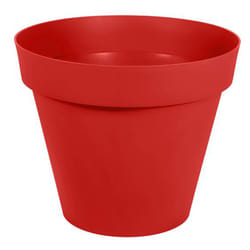 EDA - Pot de fleur Toscane Ø80 x 66 cm rond - 170L - Rouge Rubis