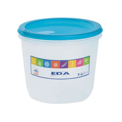Boîte Ronde 2 l Naturel Couvercle Turquoise EDA