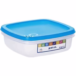 Boîte de conservation - EDA - Naturel 1L - Carrée - Turquoise - 100% hermétique