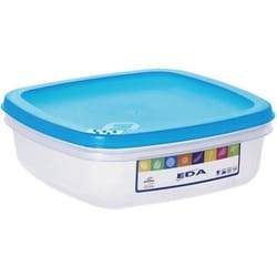 Boîte de conservation - EDA - Naturel 1L - Carrée - Turquoise - 100% hermétique