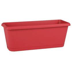EDA - Jardinière chorus Rouge rubis, 30 x 12 x 11,4 cm, 2,6 l