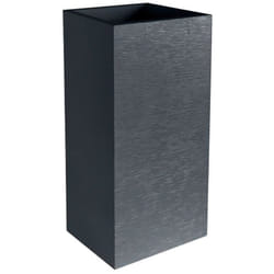 EDA - Pot de fleurs haut carre Graphit - 39,5 x 39,5 x h 80 cm - 31 l - Gris anthracite