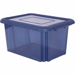 EDA PLASTIQUE Boîte de rangement Funny Box 55 L - Bleu profond acidulé - 575 x 44 x 31 cm