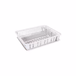 Egouttoir vaisselle grand modèle + plateau blanc cérusé - EDA