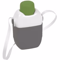 Gourde isotherme - EDA - 1L - Gris galet blanc - Bouchon vert matcha