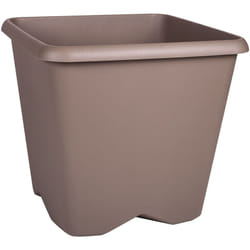 Pot carré non percé CHORUS Taupe, 19,5 x 19,5 x 18,2 cm, 4,3 L - EDA
