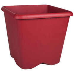 Pot carré non percé chorus Rouge rubis, 24,5 x 24,5 x 22,8 cm, 8,6 l EDA