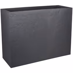 Jardinière muret loft l volcania double paroi décor pierre - 78,5 x 29,5 x 60 cm - 46 l - Gris anthracite EDA