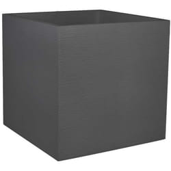 EDA - Jardinière carrée Graphit 49,5 x 49,5 x 49,5 cm - 57 l - Gris anthracite