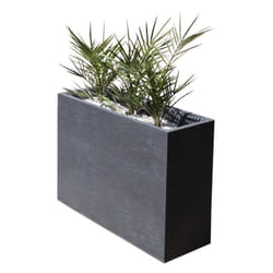 EDA - plastique Bac a fleurs Muret Loft Graphit - 46 l - 78,5 x 29,5 x 60 cm - Gris anthracite