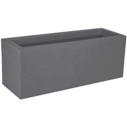 Balconnière rectangulaire Volcania Up effet pierre 25 l Gris Galet EDA