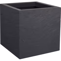 Jardinière carrée Volcania Up effet pierre 21 L Anthractite - Eda