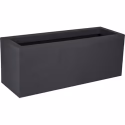 Jardinière rectangulaire Volcania Up effet pierre 57 l Anthracite EDA