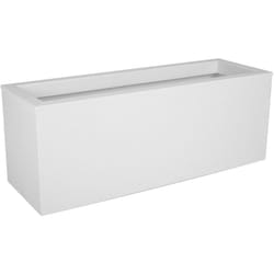 EDA - Balconnière rectangulaire Graphit Up 59 x 19,5 x 22,8 cm - 25 l - Blanc cérusé