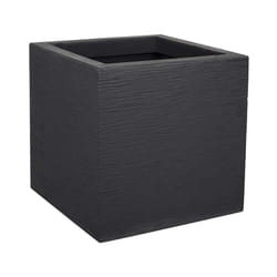 EDA - plastique Bac a fleurs carre Graphit Up - 21 l - 29,5 x 29,5 x 29,5 cm - Gris anthracite